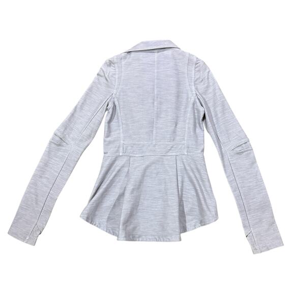 Lululemon Ride On Blazer Jacket Women's Size 6 Fossil Gray Zip Moto Casual - Picture 3 of 16